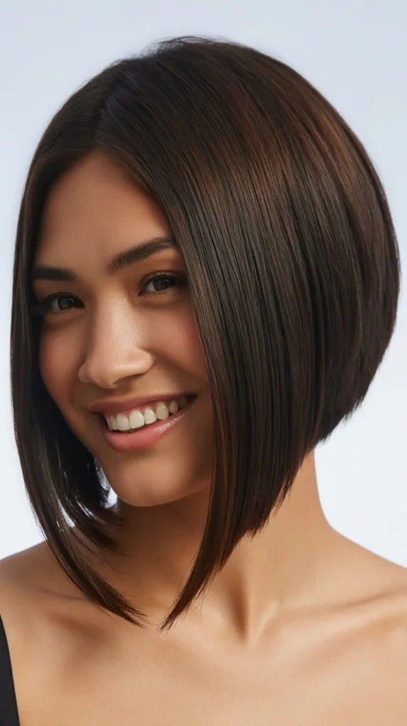 27 Long Wedge Haircuts with Bold Angled Bob Shape