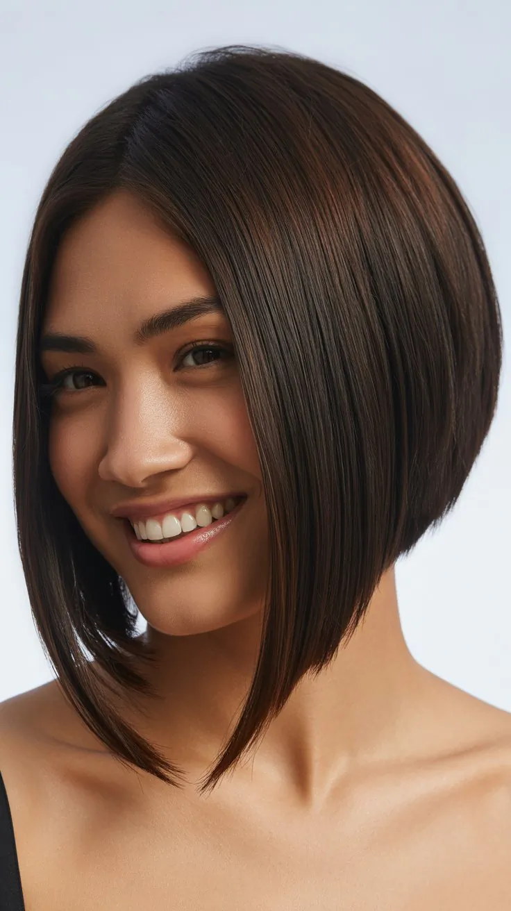 27 Long Wedge Haircuts with Bold Angled Bob Shape