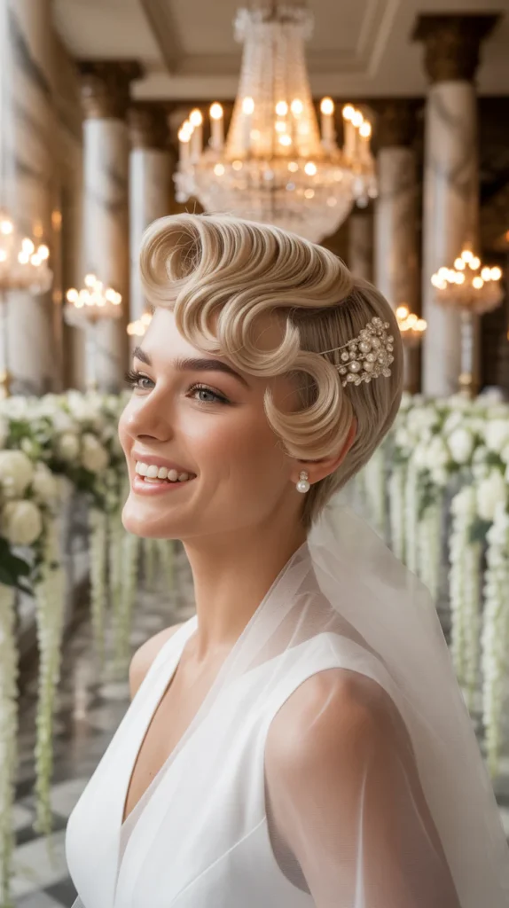 Retro Glam Pixie with Curls