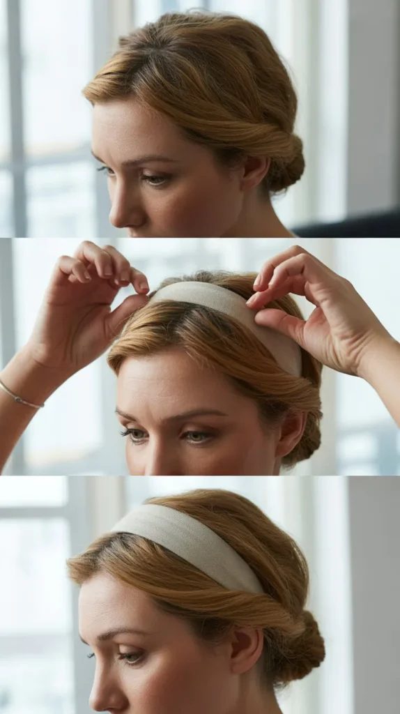 6. Knotted Headband Updo