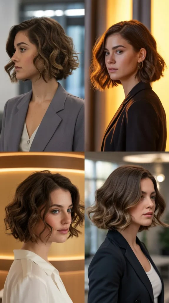 6. Wavy Bob with Defined Ends
