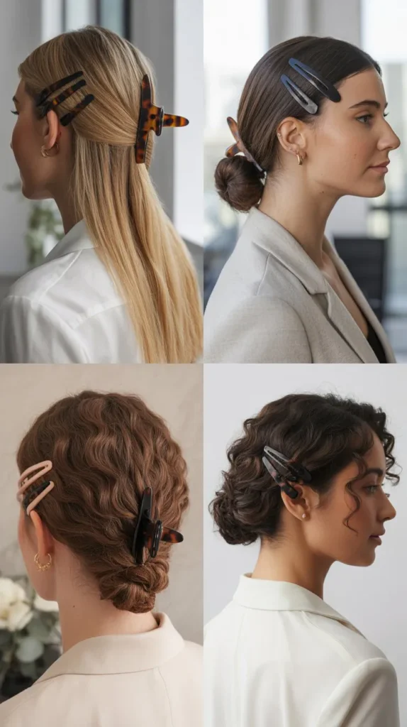 The Classic French Twist with a Claw Clip