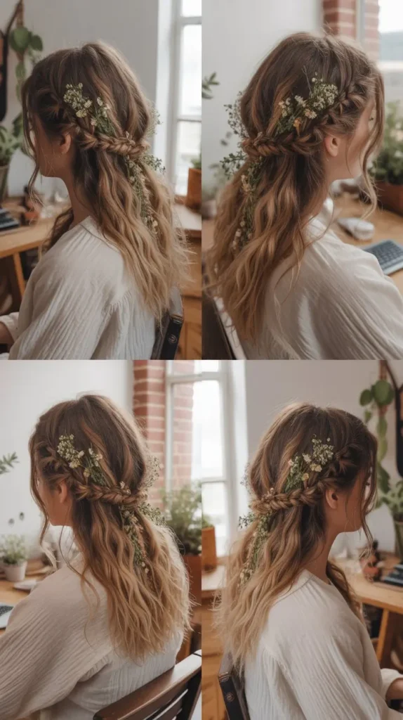 Loose Regency Inspired Waterfall Braid