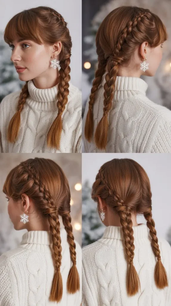  Braided Twin Ponytails