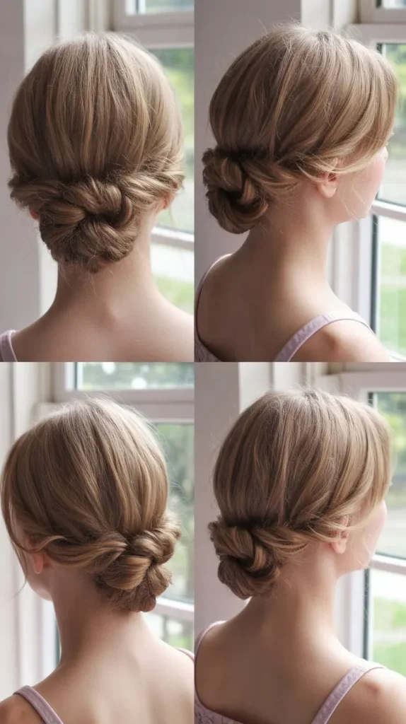 1. Elegant Twisted Side Bun