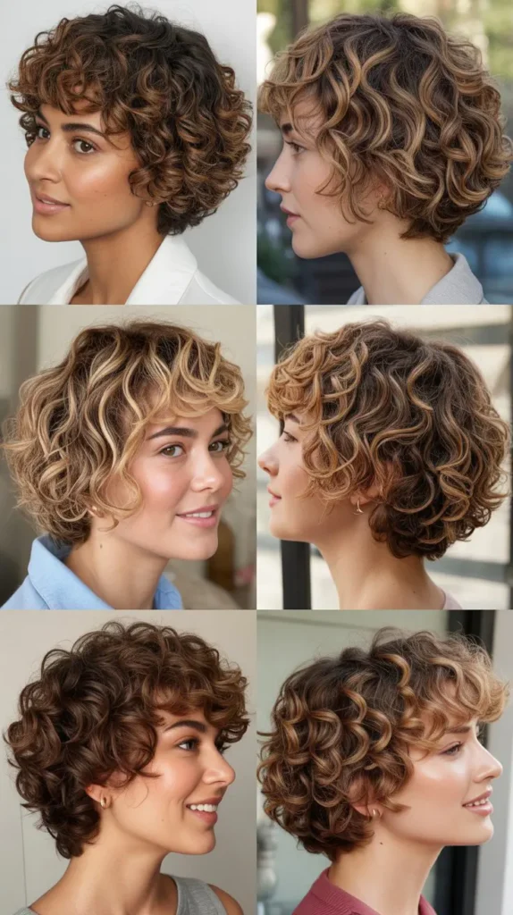 Curly Wedge with Undercut