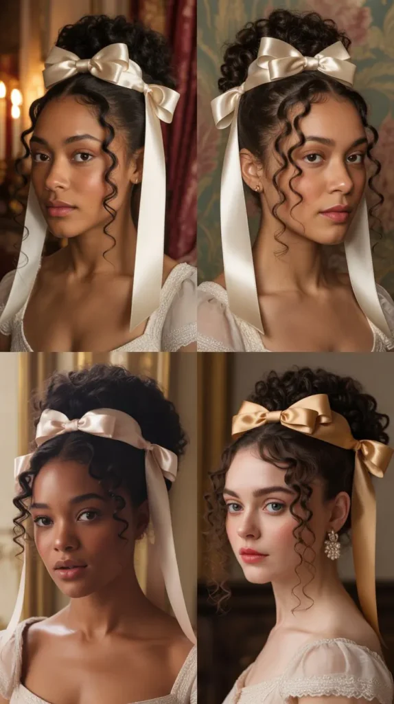 4. Half-Up Half-Down with Ribbon