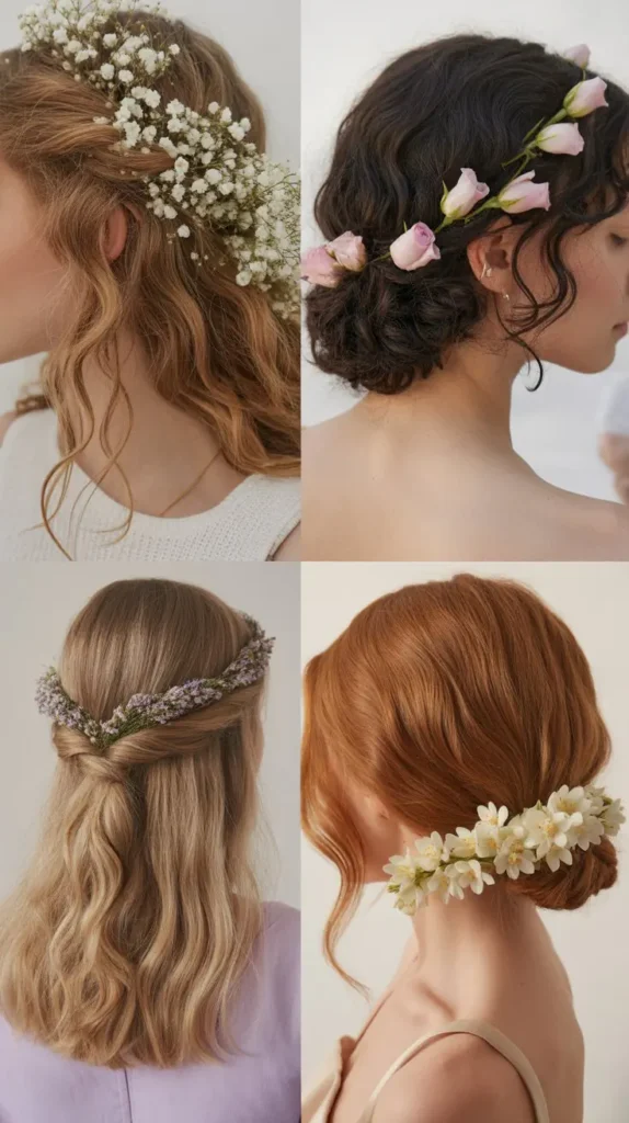 Floral Accent Hairstyle