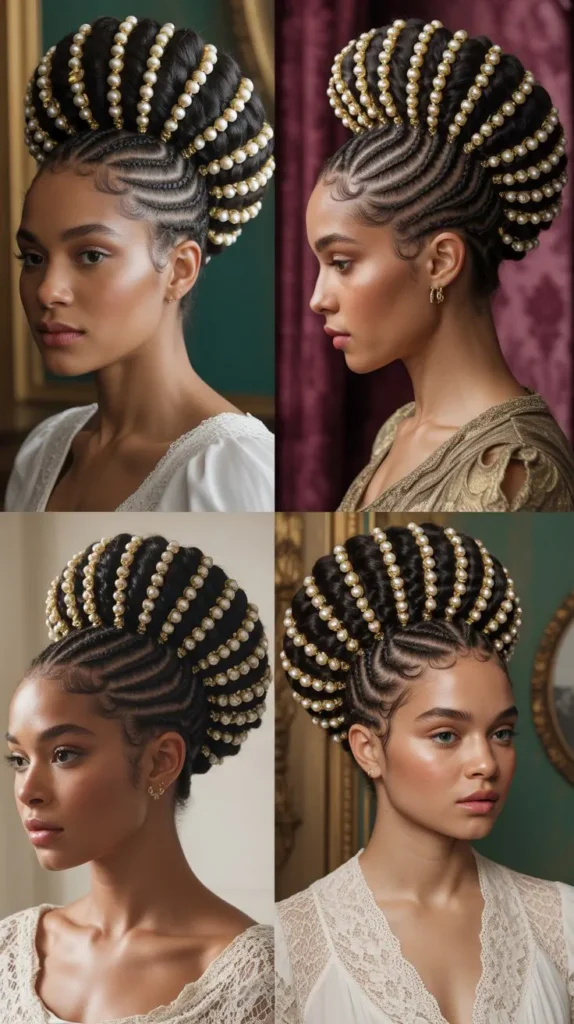 35. Braided Mohawk with Beaded Detail