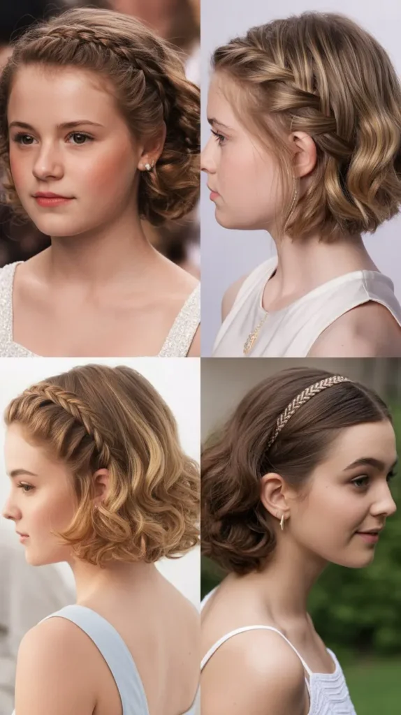 Short Hair Twisted Side Braid