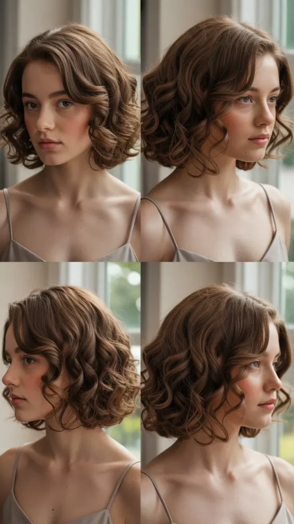 Soft Curled Bob for Elegant Dance Style