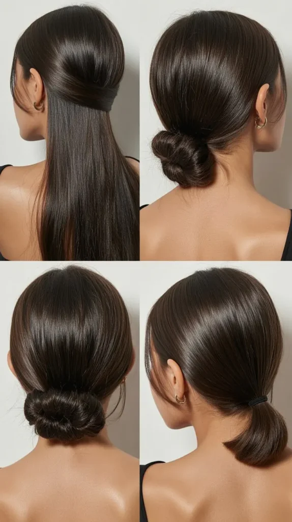 Sleek Middle Part Straight Hair