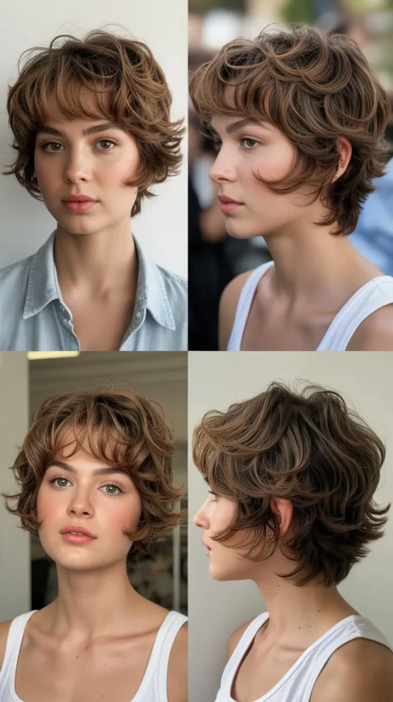 Textured Short Shag for Trendy Dance Vibes