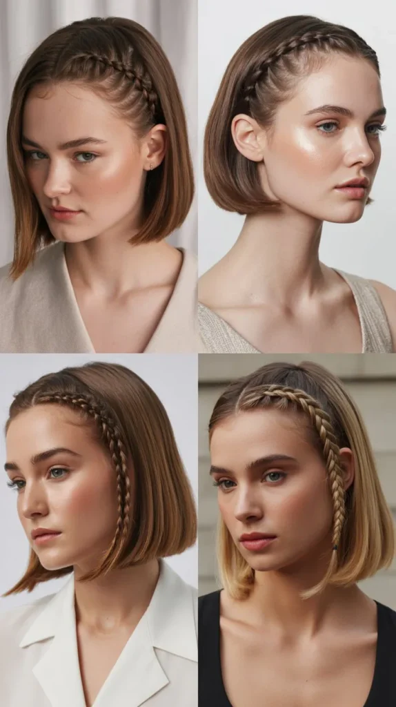 31. Sleek Side Braid Bob