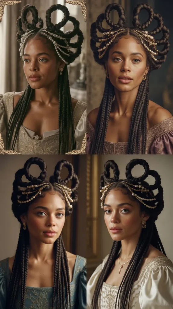 21. Goddess Braids with Ornate Crown