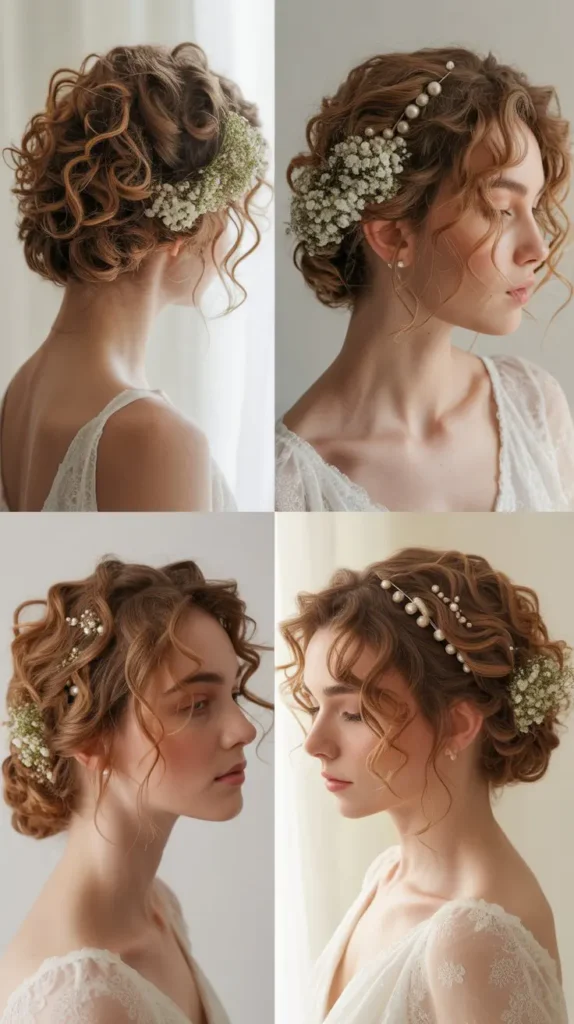  Romantic Curly Halo Updo