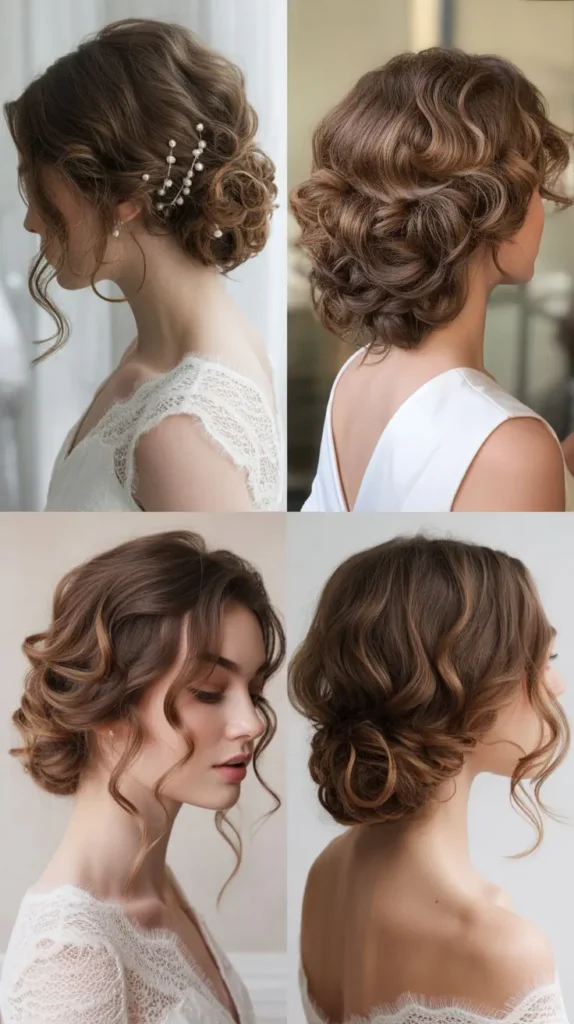 19. Soft Curly Side Bun