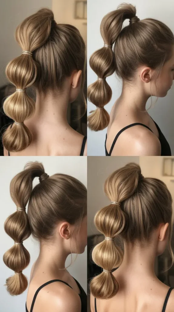  Bubble Ponytail Updo