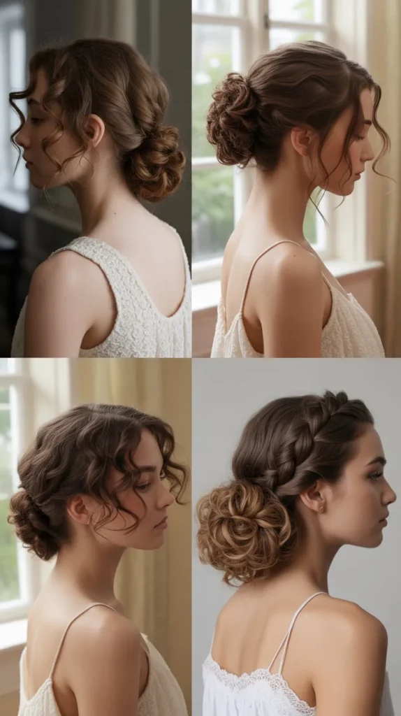  Curly Pinned Updo