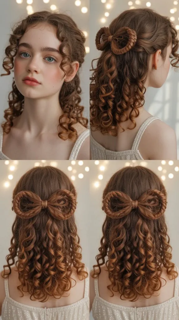 Half-Up Fishtail Braid