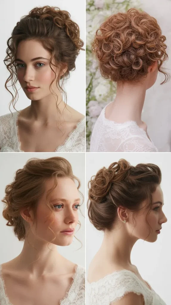  Loose Curly Crown Updo