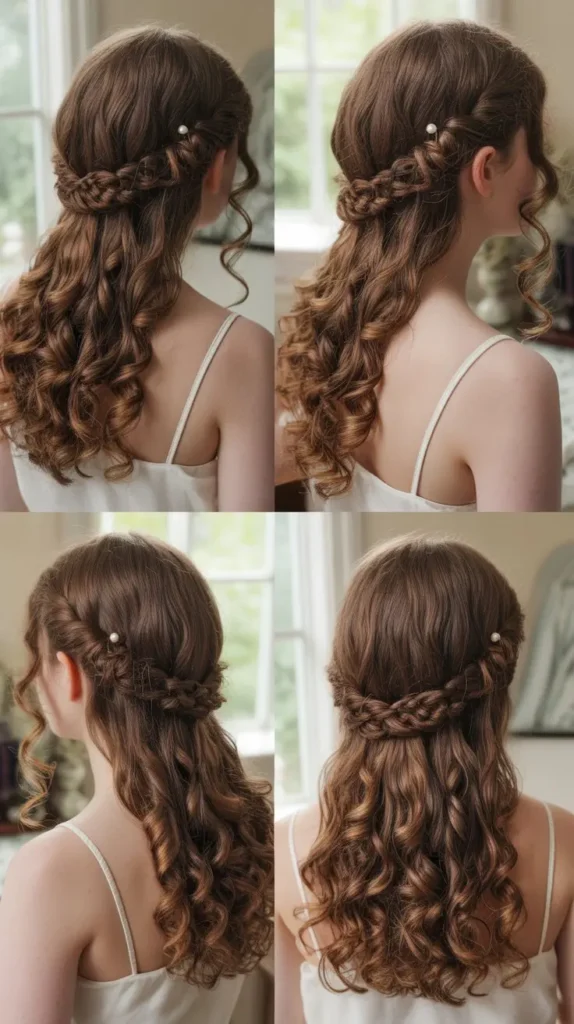  Half-Up Twisted Updo