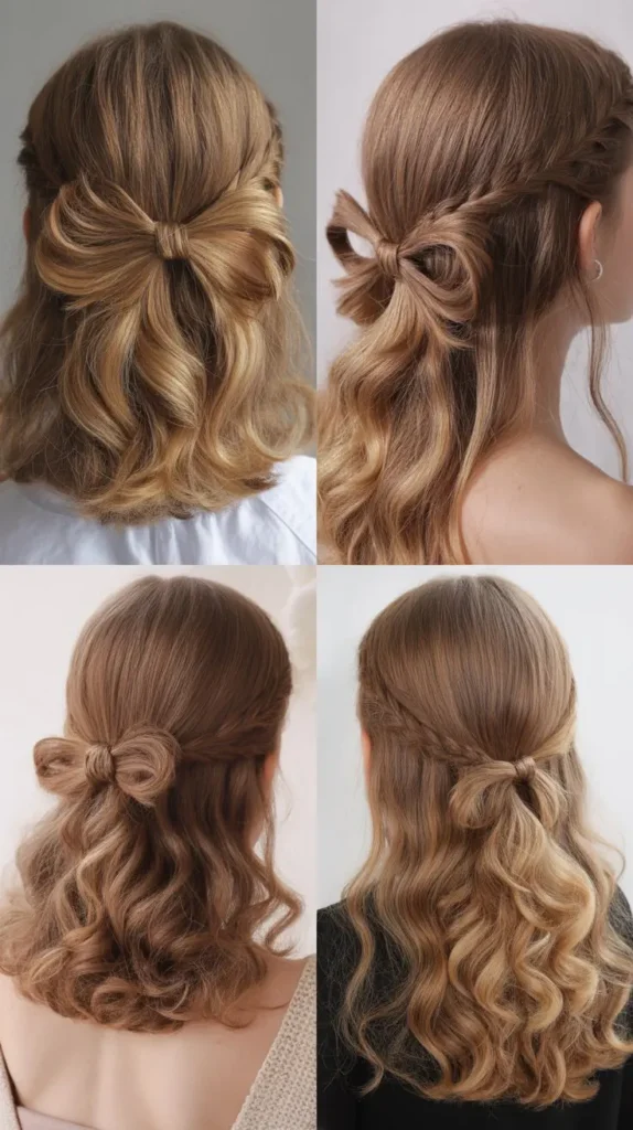 Half-Up Bow Style