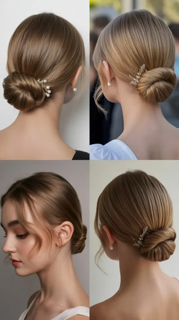 Soft Side Swept Updo