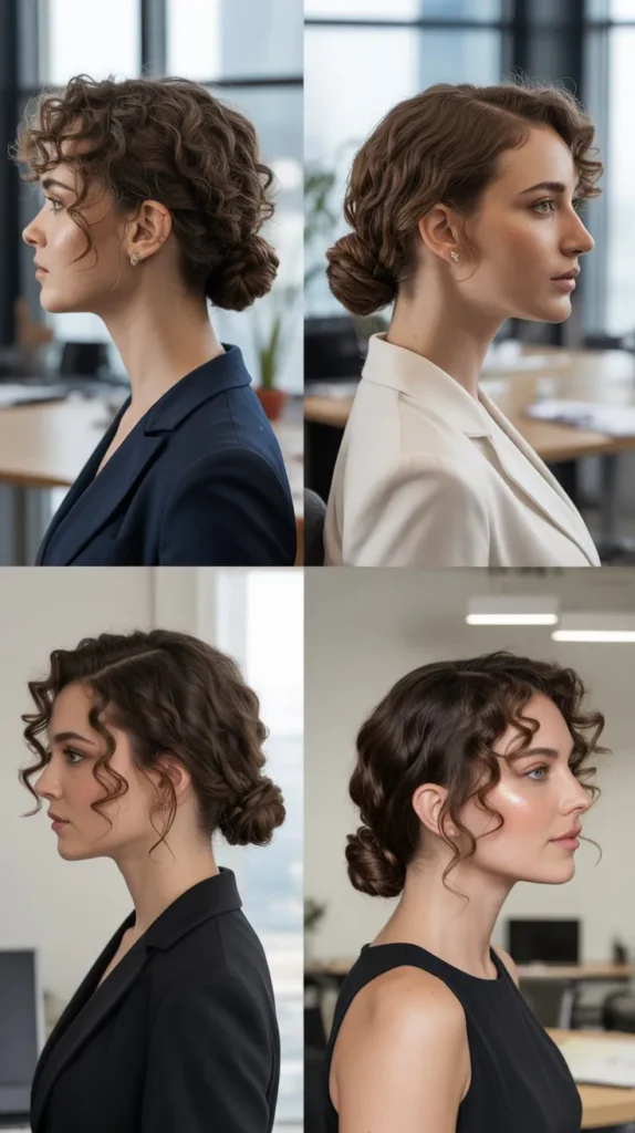 25. Curly Low Side Bun