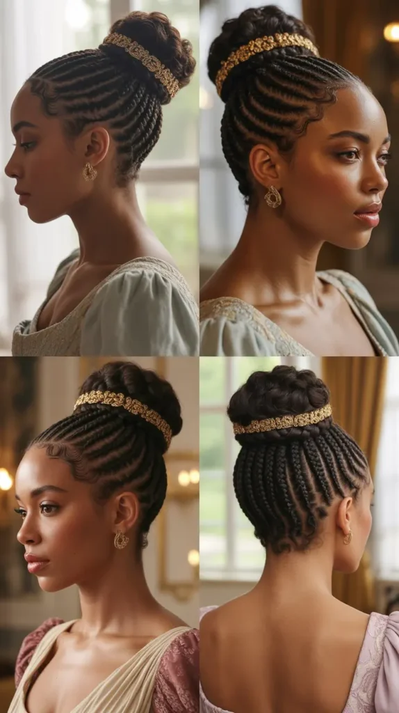 25. Intricate Feed-In Braids Updo