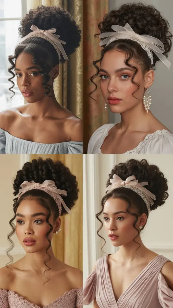 15. High Puff with Lace Accent