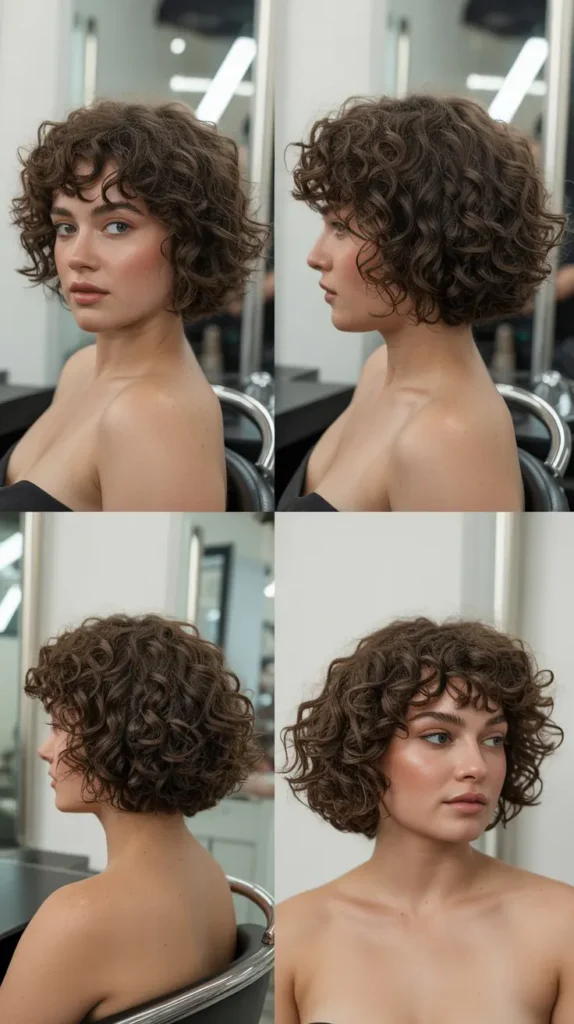 Textured Curly French Bob