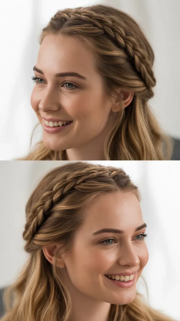 . Half-Up Braided Halo