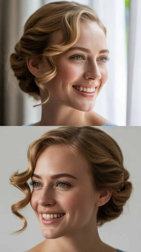 Side Pinned Soft Curls