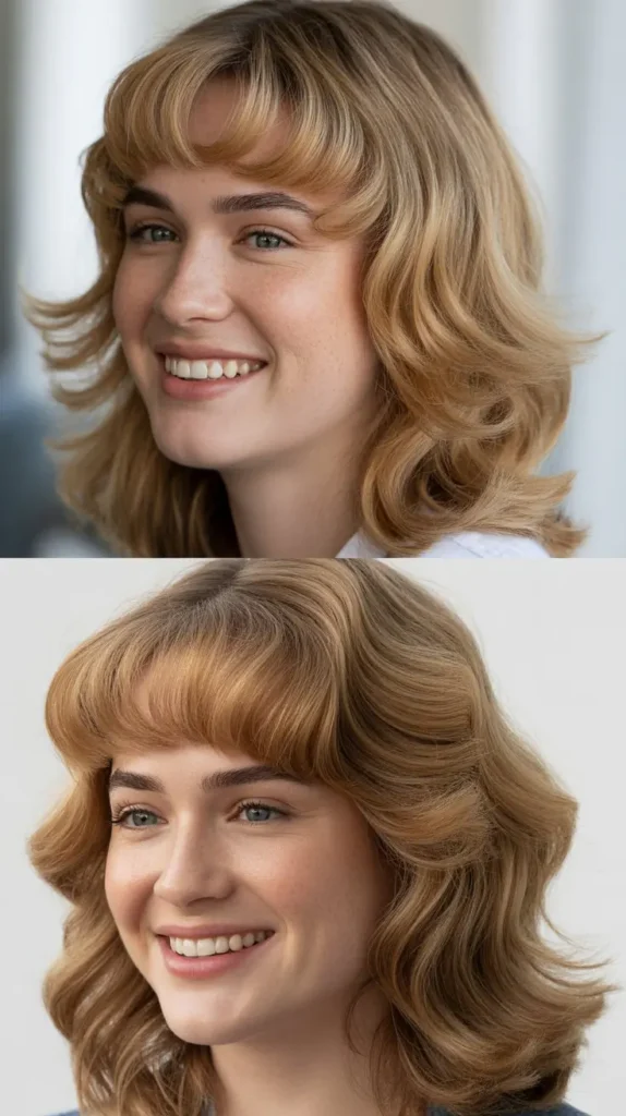 Soft Curtain Bang Waves