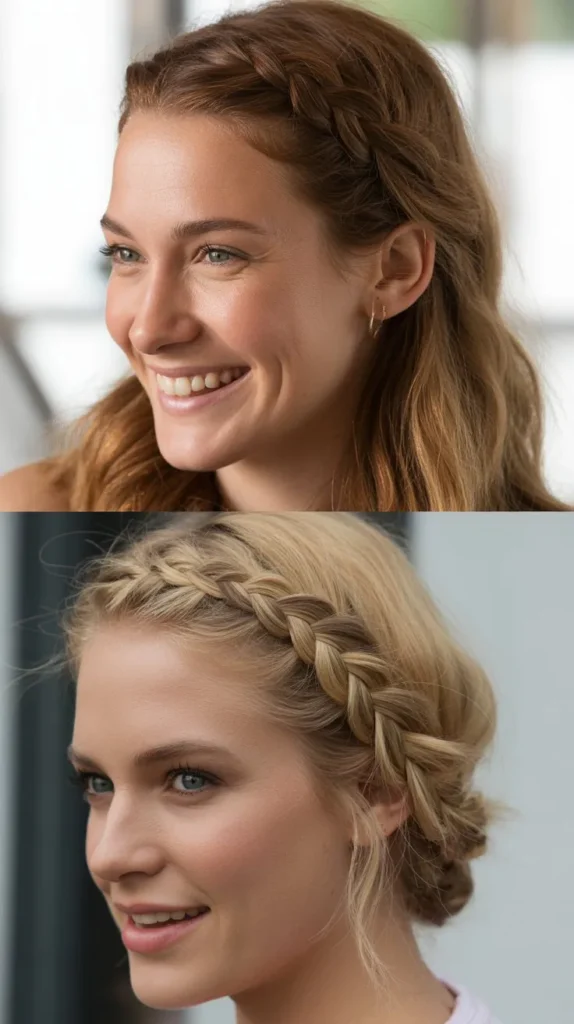 Shoulder-Length Fishtail Braid