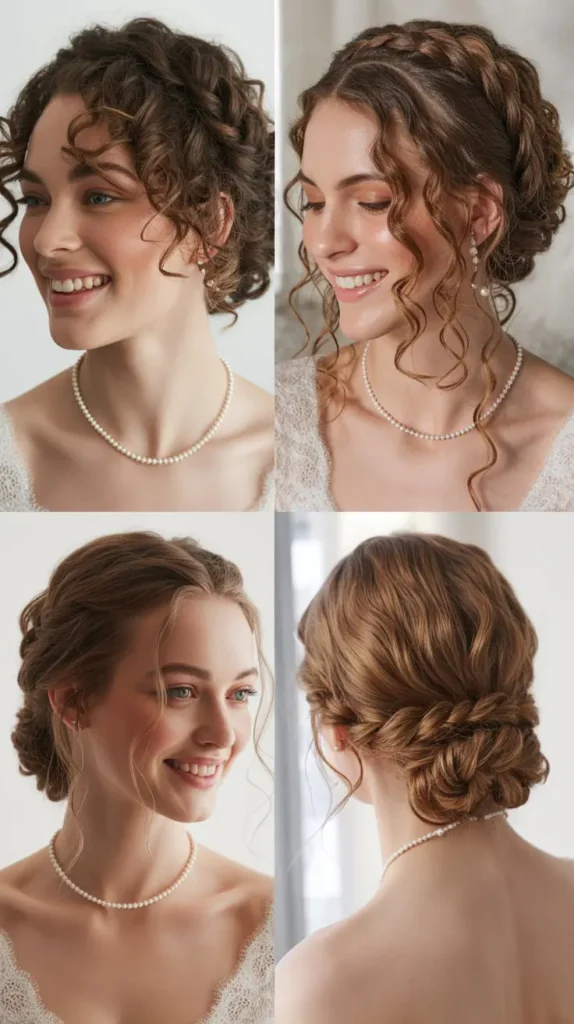 Curly Braided Updo