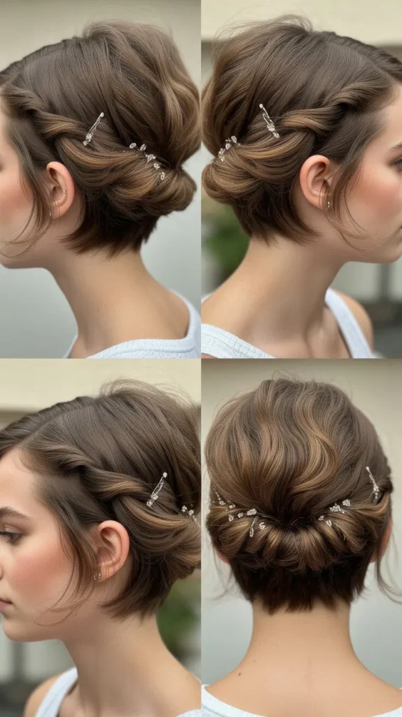  Half-Up Twisted Pixie Style