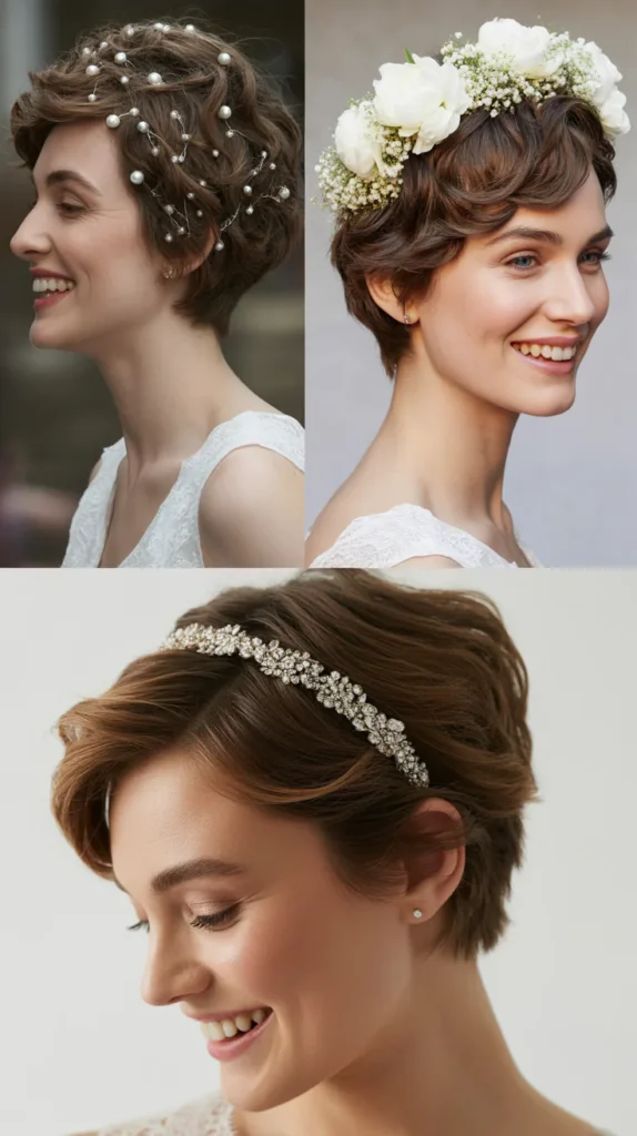 Voluminous Pixie with Hair Accessories