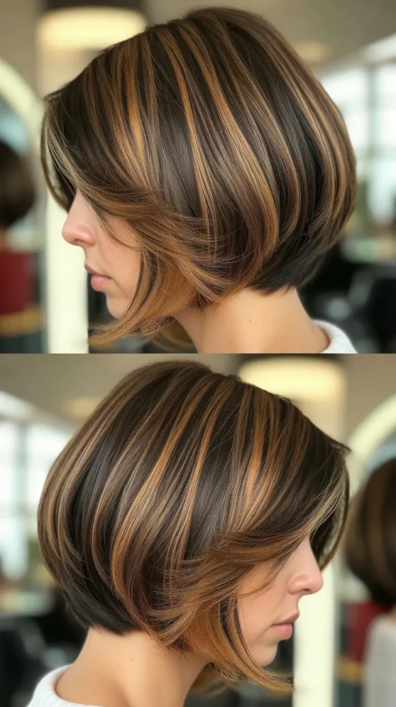  Layered Bob with Subtle Highlights