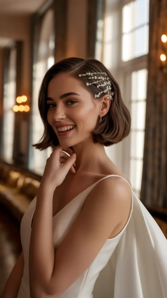 Short Hair with Sparkling Pins