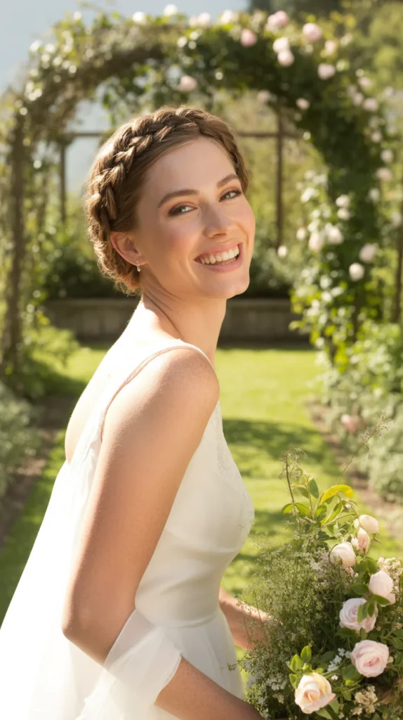 Braided Halo for Short Hair