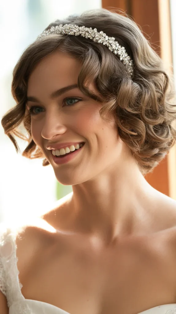 Loose Curls with Sparkling Headband