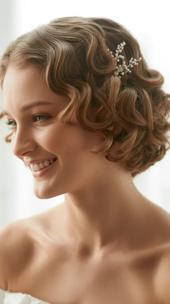 Soft Spiral Curls with Half Pin