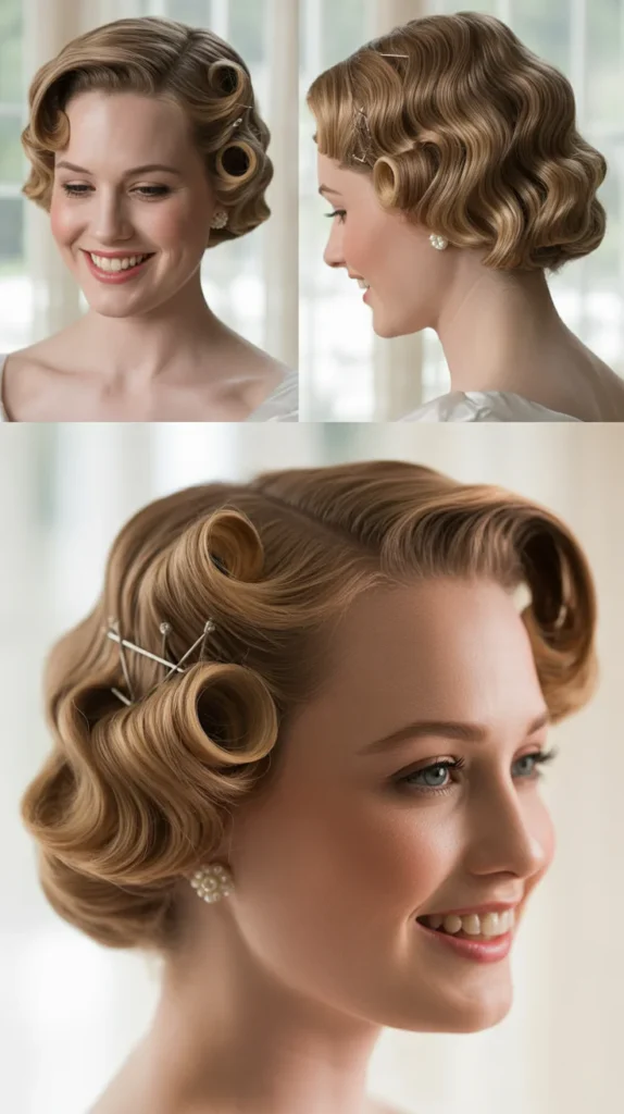  Short Hair with Retro Pin Curls