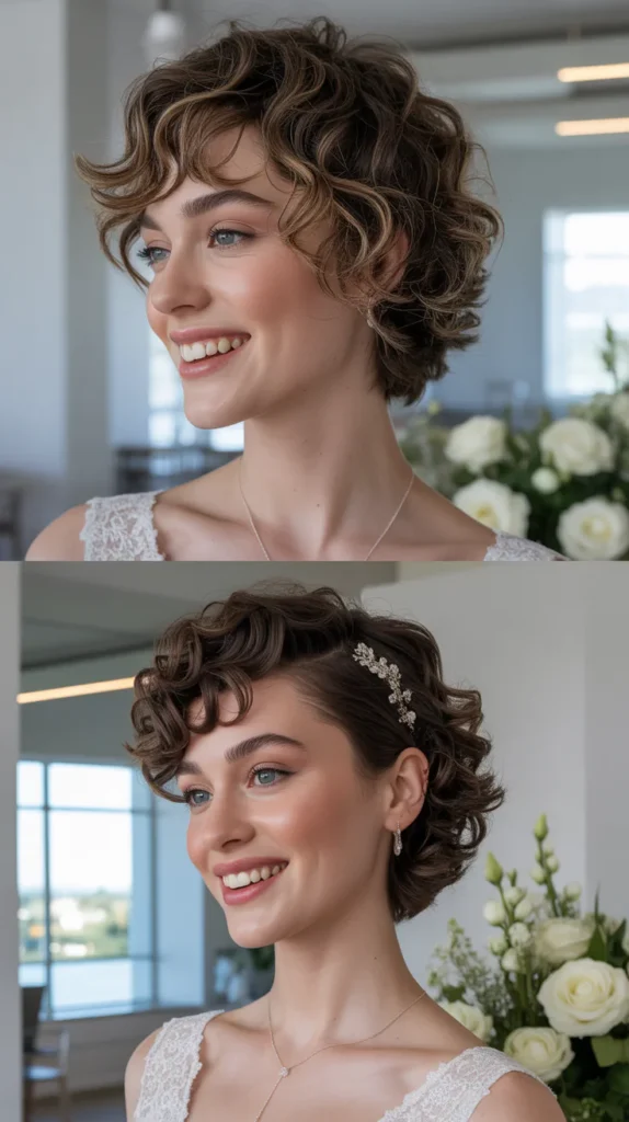 Curly Shaggy Short Hair