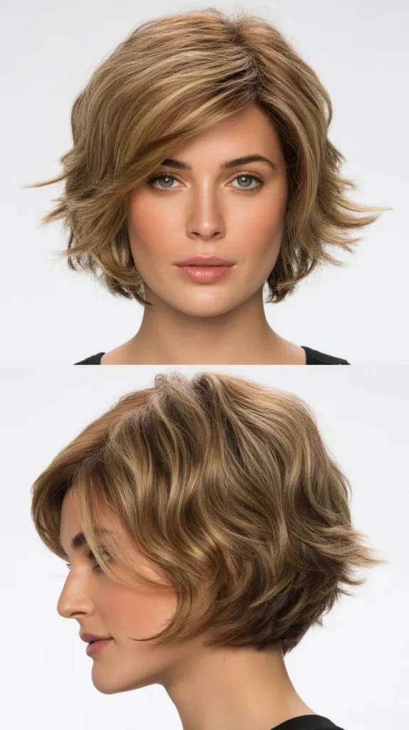 Messy Wedge Bob with Layers