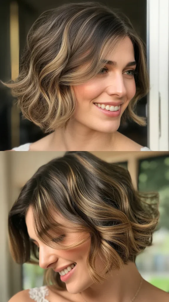 Tousled Bob with Soft Highlights