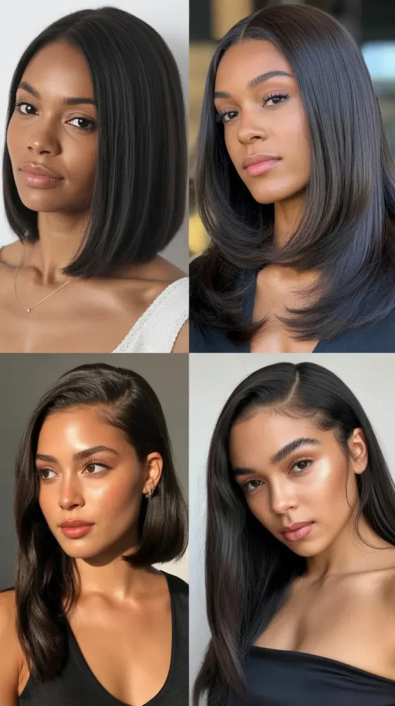  Silk Press Straight Hair