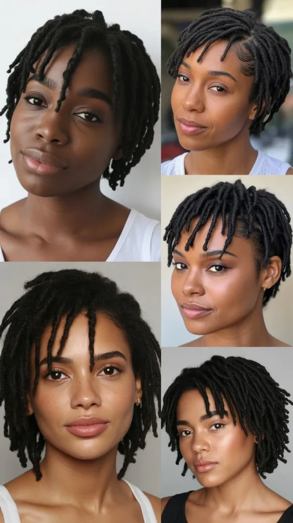 Short Locs With Fringe